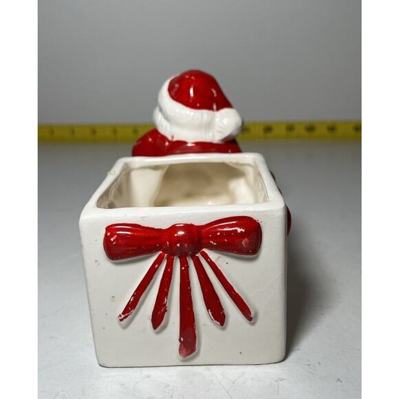 Vintage Santa Claus Christmas Ceramic Planter Brazil 1950s Retro Decor - Picture 6 of 14